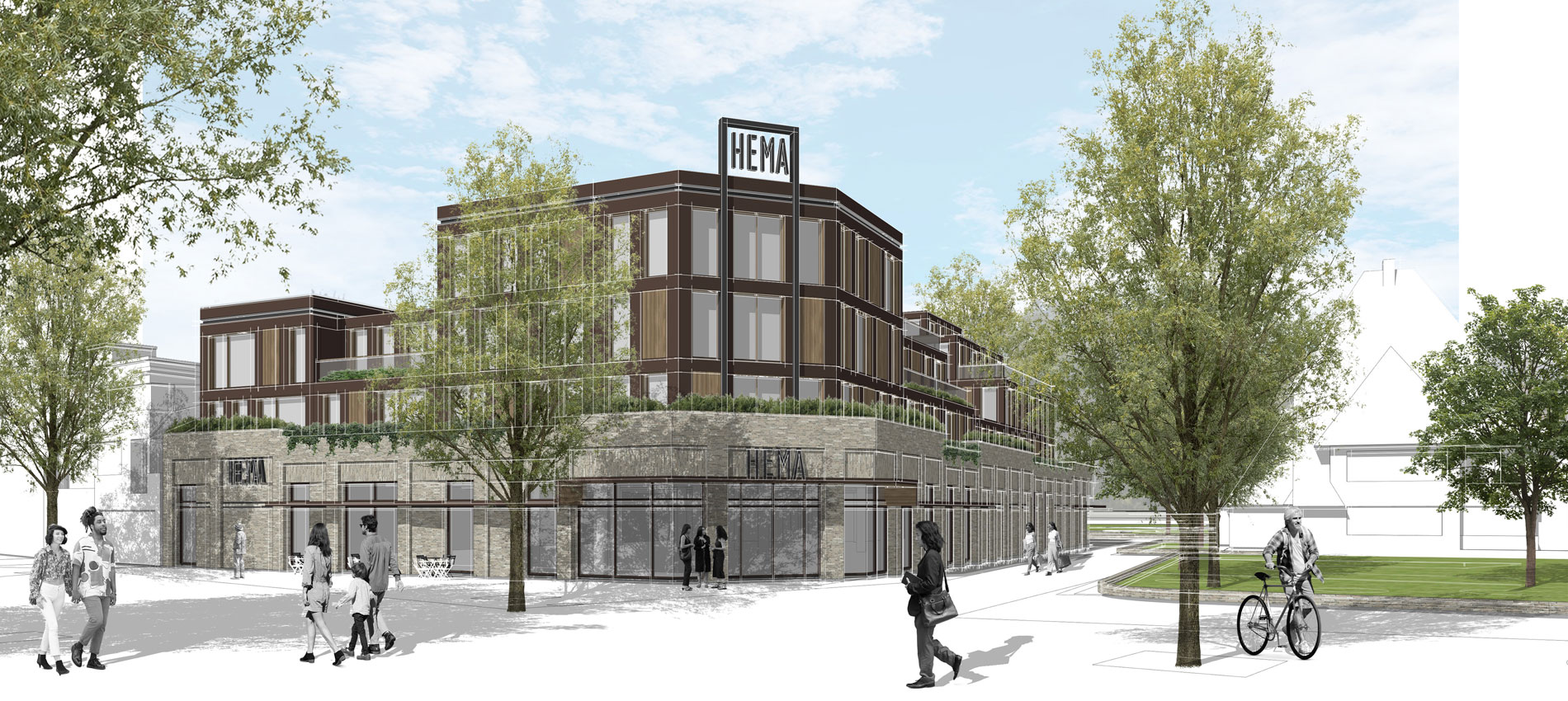 Transformatie Hema, Emmen - 35 Appartementen